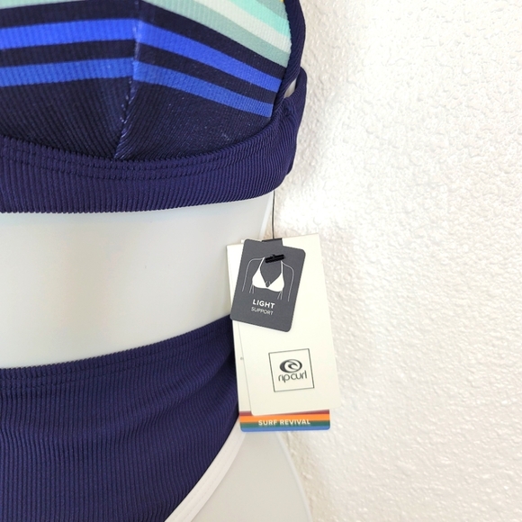 SAYULITA STRIPE LONGLINE TRI BIKINI TOP - Picture 4 of 14